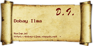 Dobay Ilma névjegykártya